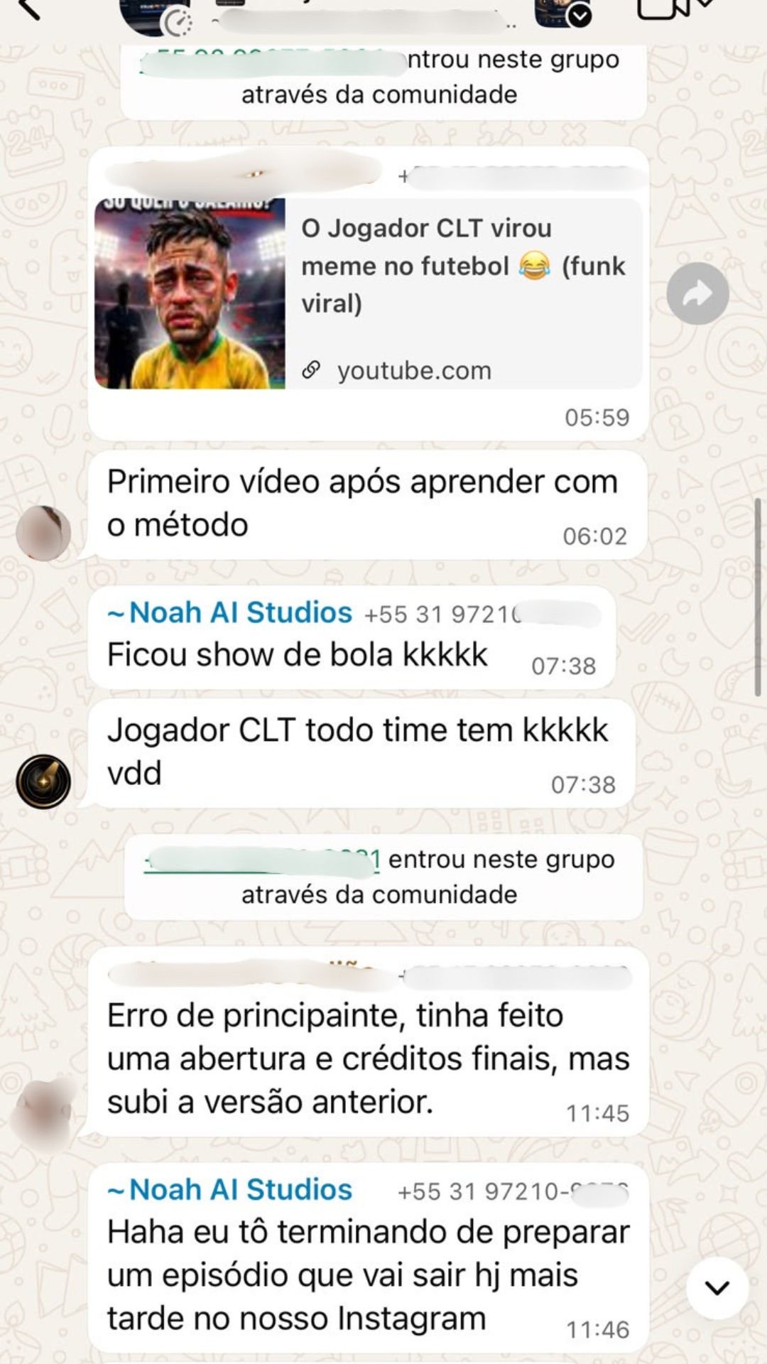Feedbacks e resultados dentro da comunidade